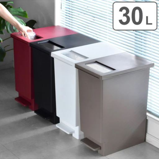 ☆値下げ☆【新品未使用】【２個セット】ゴミ箱 30Ｌ 蓋付き 2wayプッシュ＆ペダル 分別