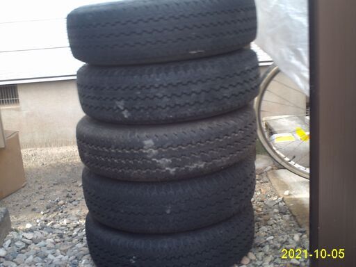 商談中　155-12-６PR１２インチマルチアルミホイール４本と鉄ホイール１本