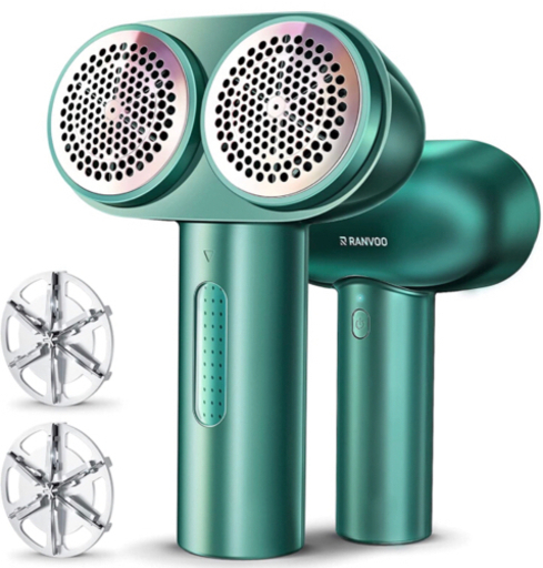 【新品未使用】高級モデル毛玉取り器 【進化特許】両頭式けだまとり　電動　12枚刃モジュール　強力　毛玉取り機　安全ロック機能 毛玉のみ