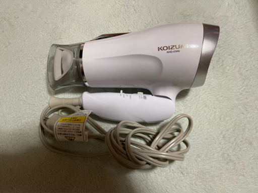 【ドライヤー】KOIZUMI マイナスイオンヘアドライヤー オリジナル ホワイト KHD-E940