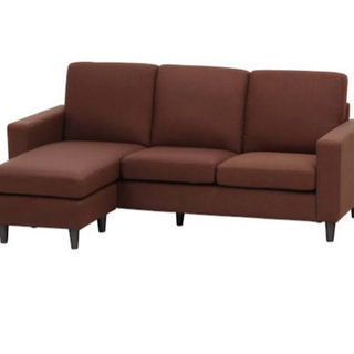 3人掛け カウチソファー ブラウン