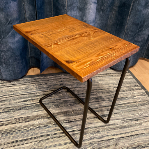 【値引き不可】北欧 インダストリアル サイドテーブル 古材 アイアン