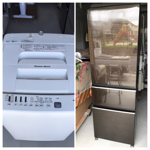【新生活セット販売】大きめ冷蔵庫洗濯機セット　格安販売商品　三菱\u0026日立