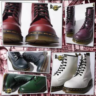 DR.MARTENS ドクターマーチン 1460 ブーツ レディース 8ホール 8HOLE BOOTS 1460 靴 シューズ ハーフ ミドル ハイ ブランド 本革 レザー おしゃれ  チェリーレッド の画像