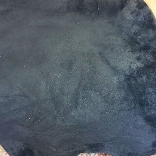 ラグ カーペット 黒 180×180 汚れあり　あげます差し上げ...