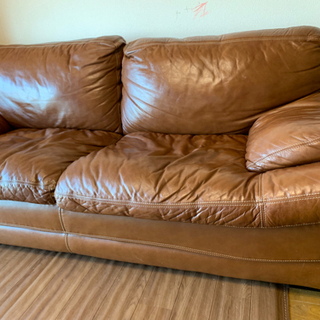 美品‼️本革3人掛けソファーの画像