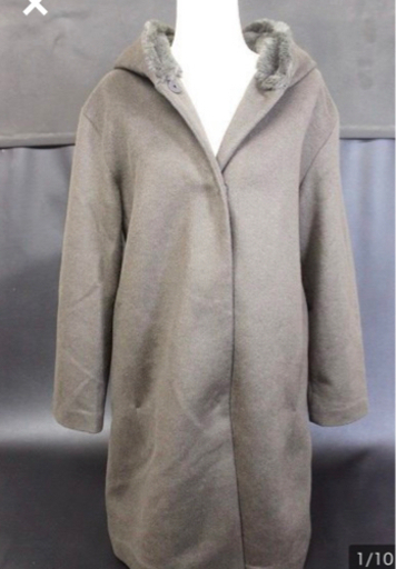 新品・未使用☆ COLE HAAN ☆フード付きウールコート　極暖❣️ Lサイズ