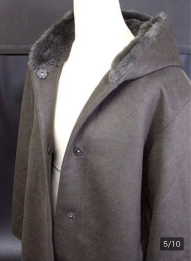 新品・未使用☆ COLE HAAN ☆フード付きウールコート　極暖❣️ Lサイズ