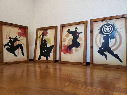 木枠・壁掛けフック付き｜海外で購入したMarvelアベンジャーズの絵