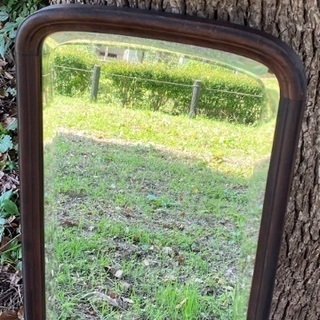 ◎大幅お値下げしました‼️ 逸品 貴重 古い木枠のミラー 鏡 古道具 抽斗 無垢材 茶道具 漆和家具 ☆お値下げ可‼️の画像
