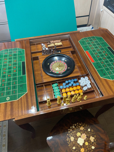 ゲーミングテーブル ダイニングテーブル カジノ バカラ ルーレット チェス センターテーブル
