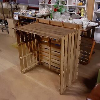 木製 室外機カバー 屋外作業台　/DJ-0590-2F
