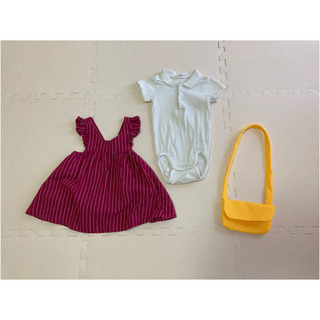 トトロのめいちゃんっぽい服3点セット　小さめ70サイズ