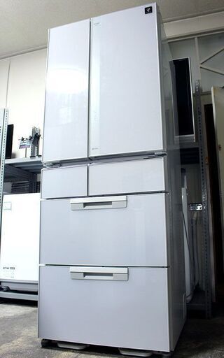 札幌市内配送無料 3ヶ月保証 13年製 シャープ プラズマクラスター搭載 5ドア冷蔵庫 SJ-GF50X-W