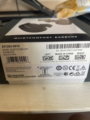 Bose quiet comfort earbuds 中古