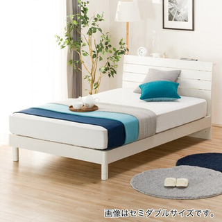 【お譲り先決まりました】【美品】【シングルベッドフレーム　白】マ...