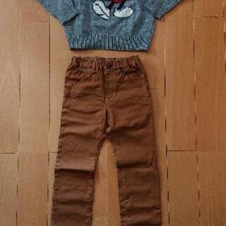 キッズトップス1枚ボトムス2本セット130㎝ の画像