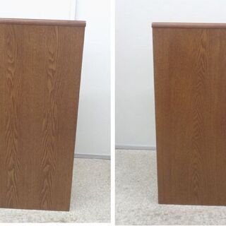 木製 電話台 光製作所 39×37×80 HIKARI  ブラウン 天然木 サイドチェスト ラック 札幌市西区