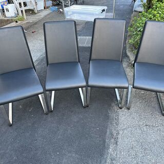 ダイニングチェア4点　※バラ売り可　DCダヴィンチBK　ニトリ　No.4474　【リサイクルショップどりーむ天保山店】の画像