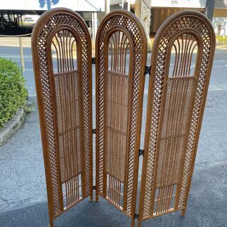 籐パーティション　仕切　No.4475　【リサイクルショップどり...