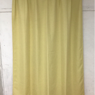 遮光防炎カーテン　クリームイエロー　100×200 2枚セット