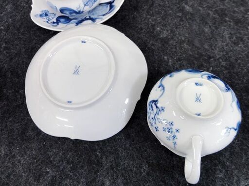 美品 マイセン ブルーオーキッド ティーカップ＆ソーサー 2客セット Meissen 札幌 中央区