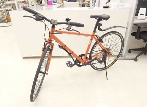 千歳市/恵庭市 武田産業 ノーパンク クロスバイク チャクル CBQ-CC7007-BIC 460mm 700×28C 7段変速 オレンジ 自転車