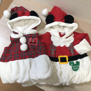 ミッキー　ミニー　サンタ服　コスチューム　クリスマス　