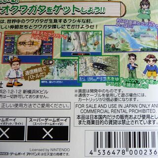 ☆ゲームボーイアドバンス GBA/ぼくのクワガタ◆みんなの飼育シリーズ②の画像