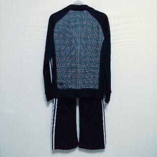 【ほぼ新品×お買得】adidas レディース 千鳥柄 ジャージ 上下セット ネイビー ブルーの画像