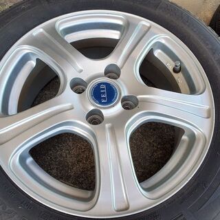 15インチアルミホイール4本セット　185/65/15スタッドレスタイヤ付　日産ティーダ・ノートの画像