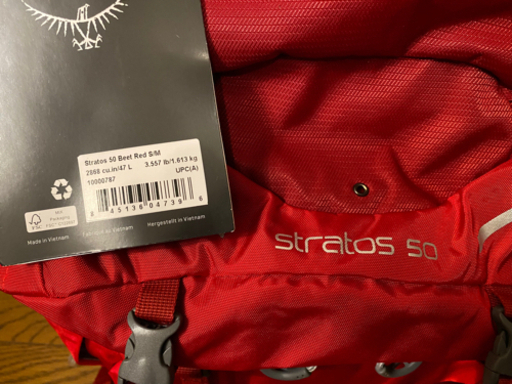 【新品未使用】オスプレー　ストラトス50