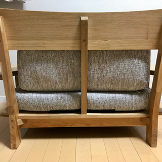 【お取引き中】1人用布張りソファ(アカツキ NA)の画像