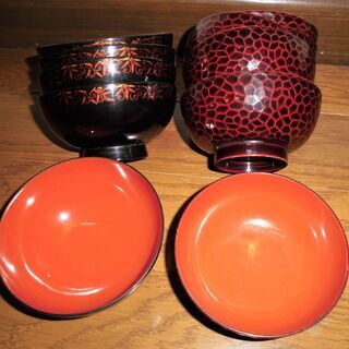 味噌汁 汁椀 １１個セット 二種類 漆器