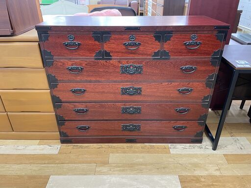 タンス　5段　民族調【トレファク岸和田店】