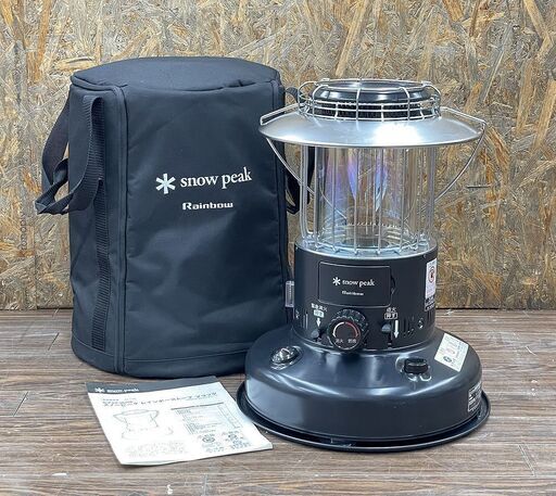札幌 引取り peak/スノーピーク レインボーストーブ KH-001BK ブラック 2016年製 灯油 着火確認済み 専用ソフトケース ポータブル暖房機器