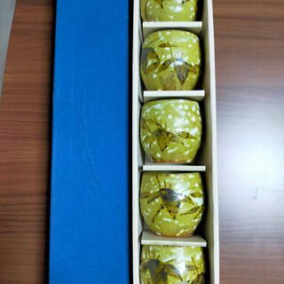 未使用　冬用湯呑み　5個セット