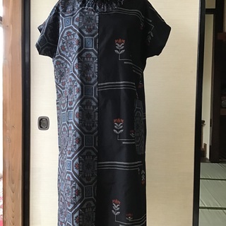 紬の着物リメイク　チュニックの画像