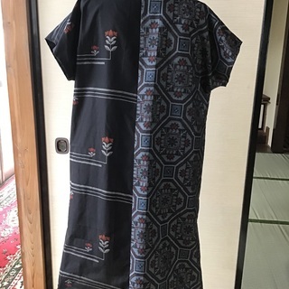 紬の着物リメイク　チュニック