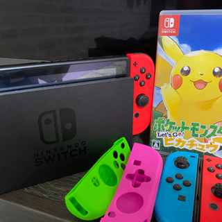 ニンテンドースイッチ本体&レッツゴーピカチュウ、ジョイコンカバーセット