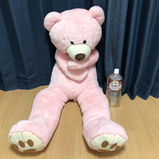 大きいくまのぬいぐるみ　ピンク