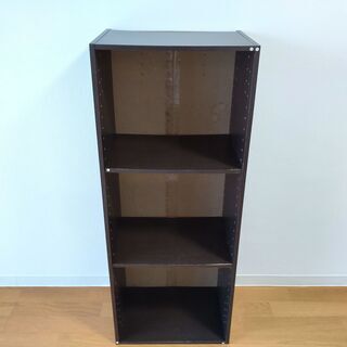 ニトリ 木製 棚 ☆ 3段式 高さ107㎝ / ダークブラウン ...