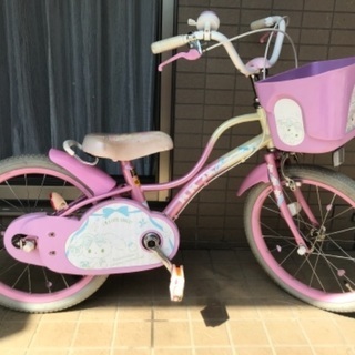 ぼんぼんりぼん　自転車　18インチ　子ども　サンリオ　女の子　ピ...