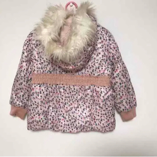 Souris【スーリー】コート100【人気 子供服 ブランド キッズ トップス アウター 羽織り ジップアップ 花 レース リボン フード 裏ボア あったか 女の子 かわいい】の画像