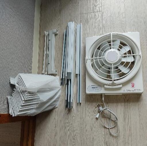 東芝 窓用換気扇【VFW-20X2】、東芝 窓用換気扇 高窓用延長パネル【P-20X1】
