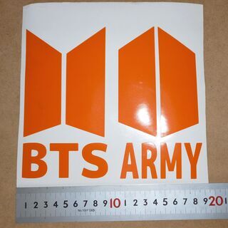 BTS　カッティングステッカー　オレンジ 