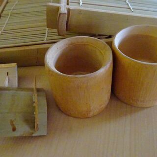 受付停止します。【未使用品】竹製　ざるそばセットの画像