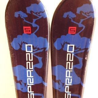 新札幌発 SPRAZZO スプラッツオ スキー板 115㎝ 黒×青 ビンディング付き / 1138の画像
