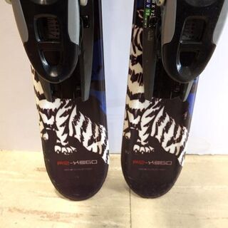 新札幌発 SPRAZZO スプラッツオ スキー板 115㎝ 黒×青 ビンディング付き / 1138の画像