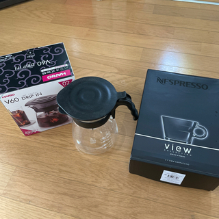 透明コーヒーカップセットとコーヒードリッパーセット